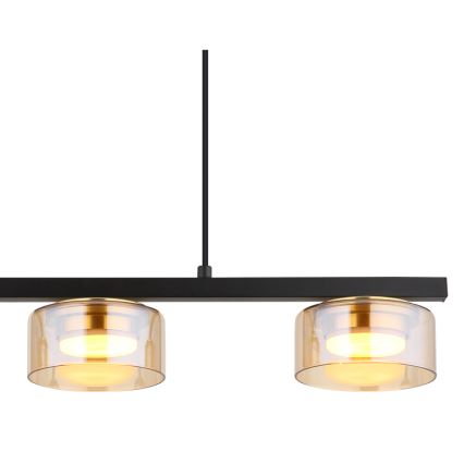 Globo - LED Luster na lanku 3xGX53/6W/230V dymová/hnedá