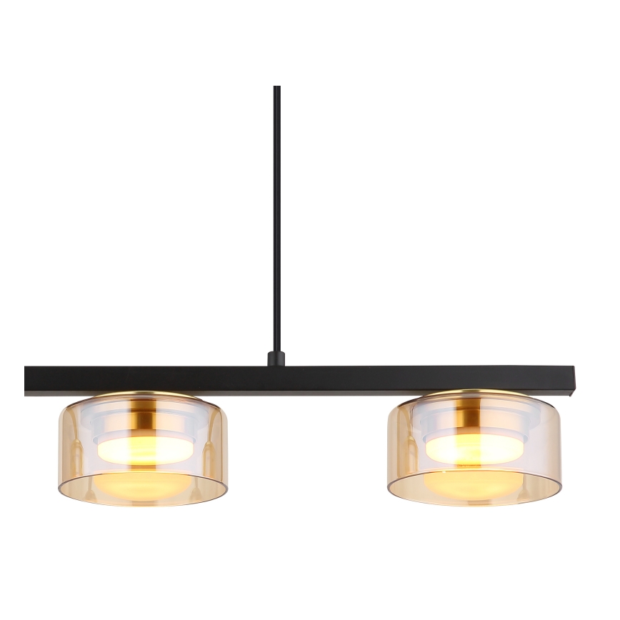 Globo - LED Luster na lanku 3xGX53/6W/230V dymová/hnedá