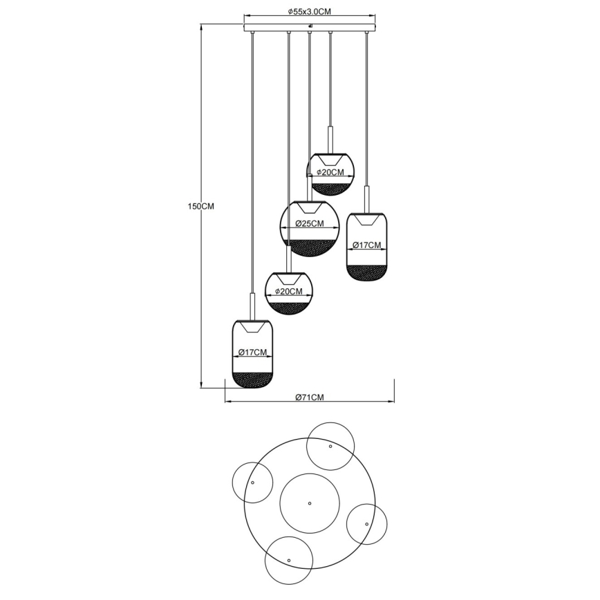Globo - LED luster na lanku LED/35W/230V