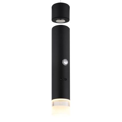 Globo - LED stmievateľné dotykové dobíjateľné svietidlo 2v1 LED/2W/230/5V čierne