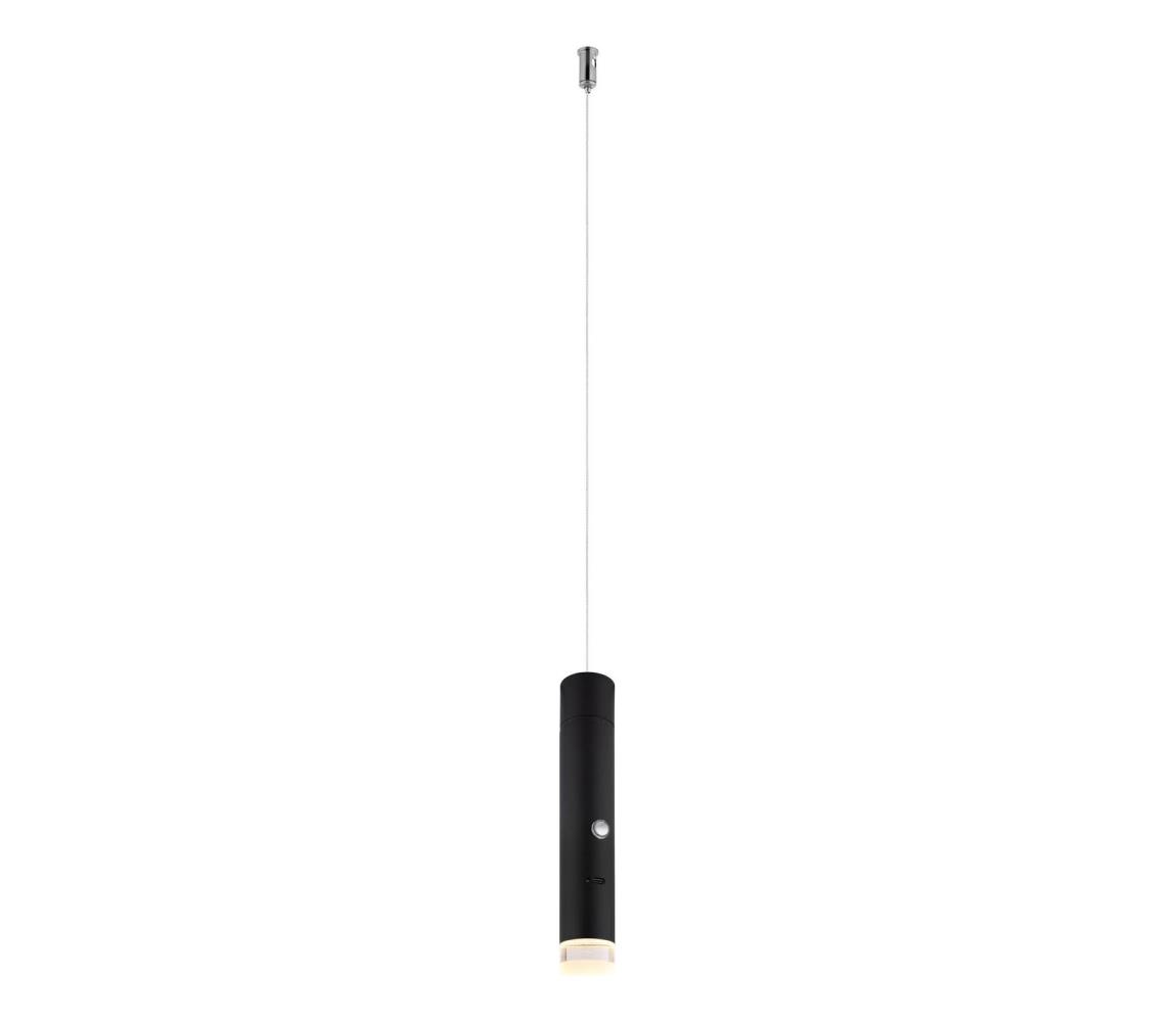 Globo 16060 - LED stmievateľné dotykové nabíjacie svietidlo 2v1 PELO LED/2W/230/5V čierna 16060