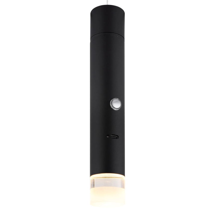 Globo - LED stlmiteľné dotykové nabíjacie svietidlo 2v1 LED/2W/230/5V čierna