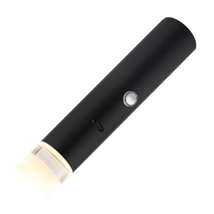 Globo - LED stlmiteľné dotykové nabíjacie svietidlo 2v1 LED/2W/230/5V čierna