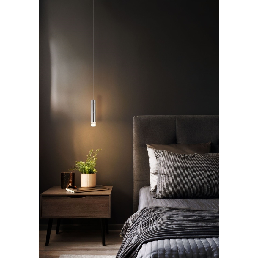 Globo - LED stmievateľné dotykové nabíjateľné svietidlo 2v1 LED/2W/230/5V matný chróm