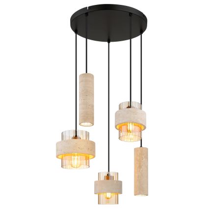 Globo - Závesný luster na lankách 3xE27/40W/230V + 2xGU10/10W