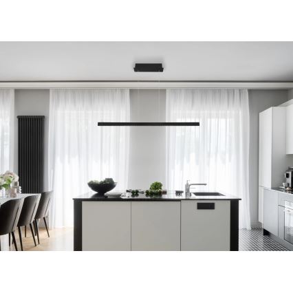 Globo - LED stmievateľný dotykový luster na lanku LED/43W/230V 4000K čierna