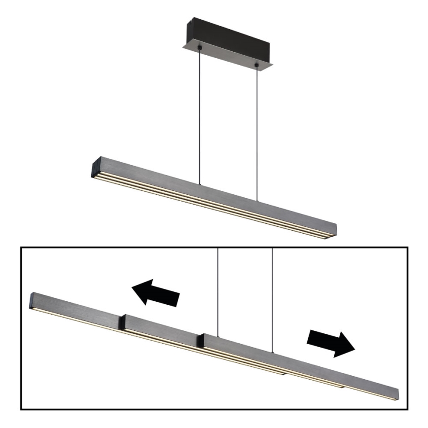 Globo - stmievateľný dotykový LED luster na lanku LED/39W/230V 2700/4000/6000K sivý