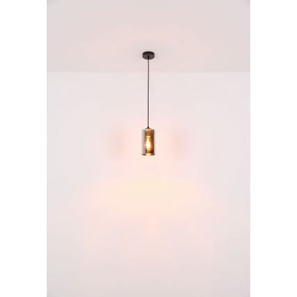 Globo - Luster na lanku 1xE27/25W/230V pr. 11 cm čierna