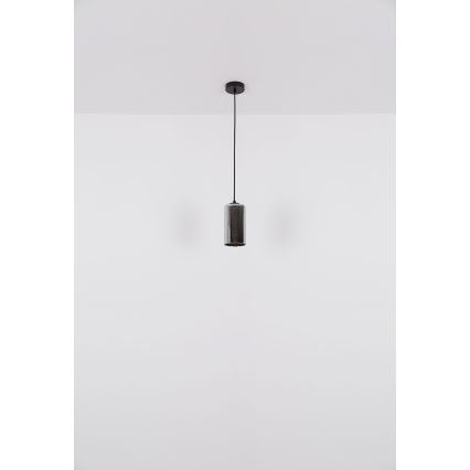 Globo - Luster na lanku 1xE27/25W/230V pr. 11 cm čierna