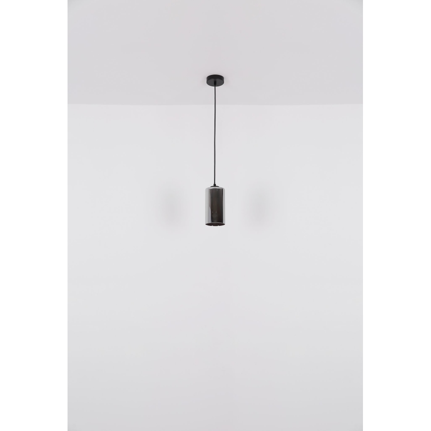 Globo - Luster na lanku 1xE27/25W/230V pr. 11 cm čierna