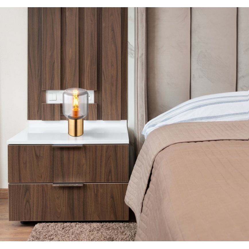 Globo - Stolná lampa 1xE27/40W/230V mosadz