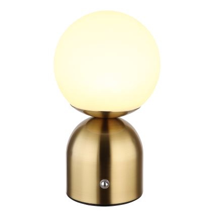 Globo - LED Stmievateľná dotyková stolná lampa LED/2,5W/3,7V 2700K/4000K/6500K 1800 mAh USB mosadz
