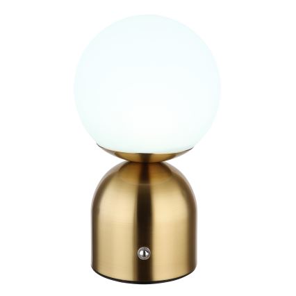 Globo - LED Stmievateľná dotyková stolná lampa LED/2,5W/3,7V 2700K/4000K/6500K 1800 mAh USB mosadz