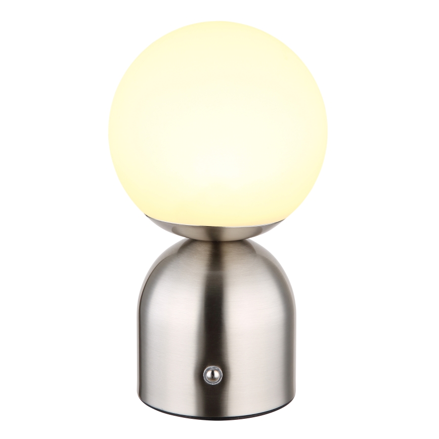 Globo - LED Stmievateľná dotyková stolná lampa LED/2,5W/3,7V 2700K/4000K/6500K 1800 mAh USB matný chróm