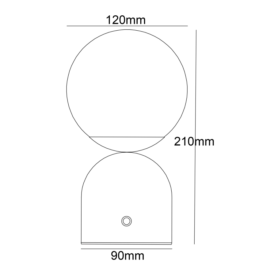 Globo - LED Stmievateľná dotyková stolná lampa LED/2,5W/3,7V 2700/4000/6500K 1800 mAh USB biela