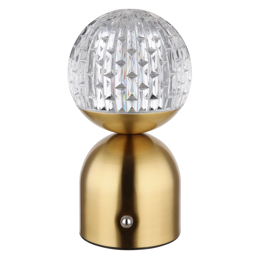 Globo - LED Stmievateľná dotyková stolná lampa LED/2,5W/3,7V 2700/4000/6500K 1800 mAh USB mosadz