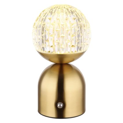 Globo - LED Stmievateľná dotyková stolná lampa LED/2,5W/3,7V 2700/4000/6500K 1800 mAh USB mosadz