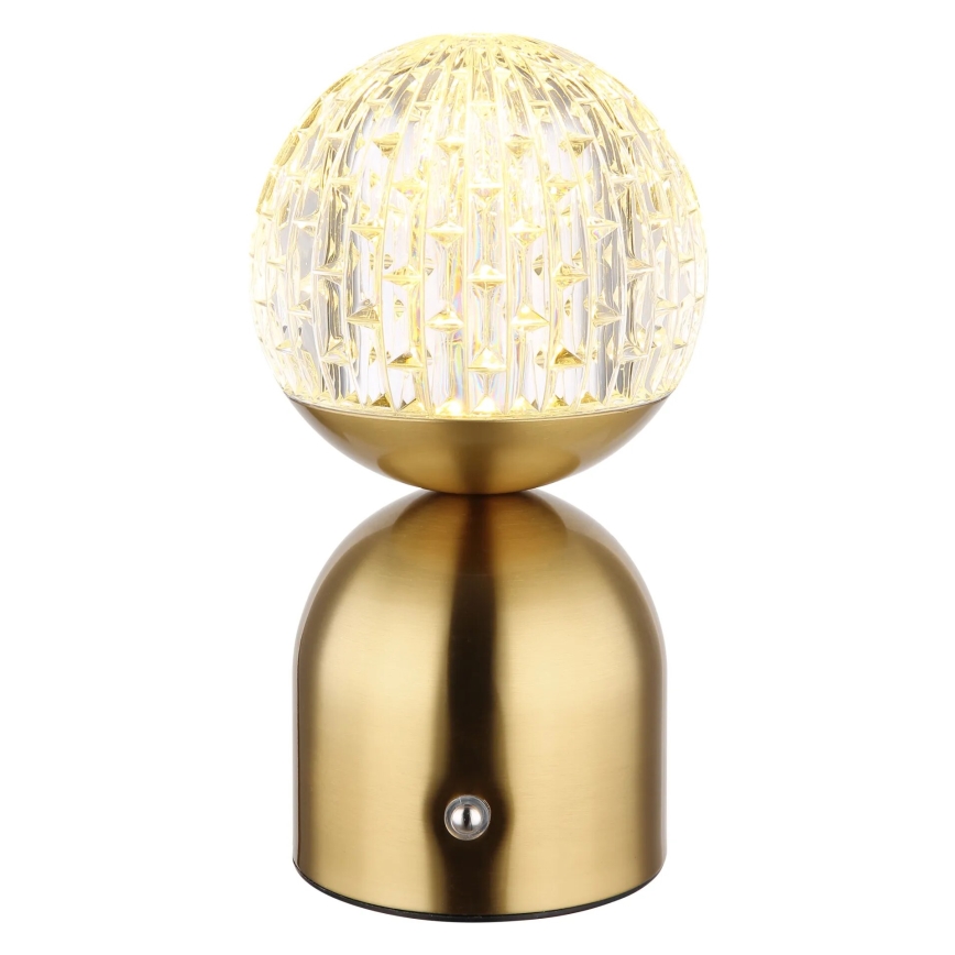 Globo - LED Stmievateľná dotyková stolná lampa LED/2,5W/3,7V 2700/4000/6500K 1800 mAh USB mosadz