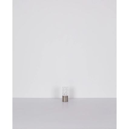 Globo - LED Stmievateľná dotyková stolná lampa LED/2,5W/3,7V 2700K/4000K/6500K 1800 mAh USB matný chróm