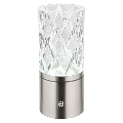 Globo - LED Stmievateľná dotyková stolná lampa LED/2,5W/3,7V 2700K/4000K/6500K 1800 mAh USB matný chróm