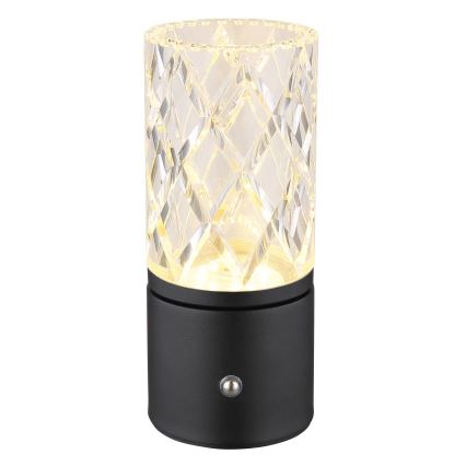 Globo - LED Stmievateľná dotyková stolná lampa LED/2,5W/3,7V 2700K/4000K/6500K 1800 mAh USB čierna
