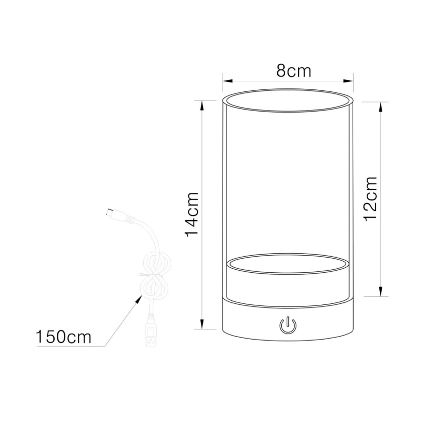 Globo - LED Vonkajšia stmievateľná nabíjacia dotyková stolná lampa LED/2W/3,7V 2700/4000/6500K 1200mAh IP44 béžová
