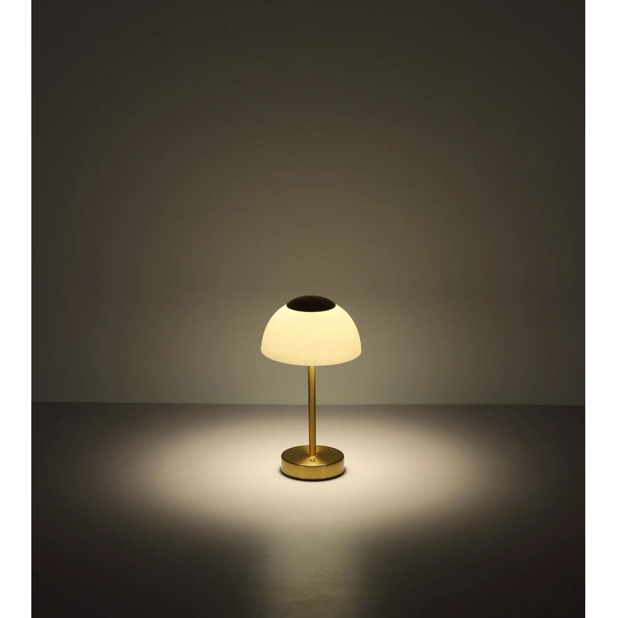 Globo - LED Stmievateľná nabíjacia stolná lampa LED/2,5W/5V 1800mAh 2700K/4000K/6500K mosadz