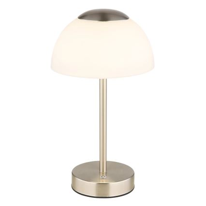 Globo - LED Stmievateľná nabíjacia stolná lampa LED/2,5W/5V 1800mAh 2700K/4000K/6500K matný chróm