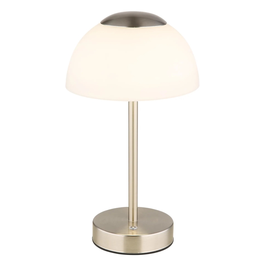 Globo - LED Stmievateľná nabíjacia stolná lampa LED/2,5W/5V 1800mAh 2700K/4000K/6500K matný chróm