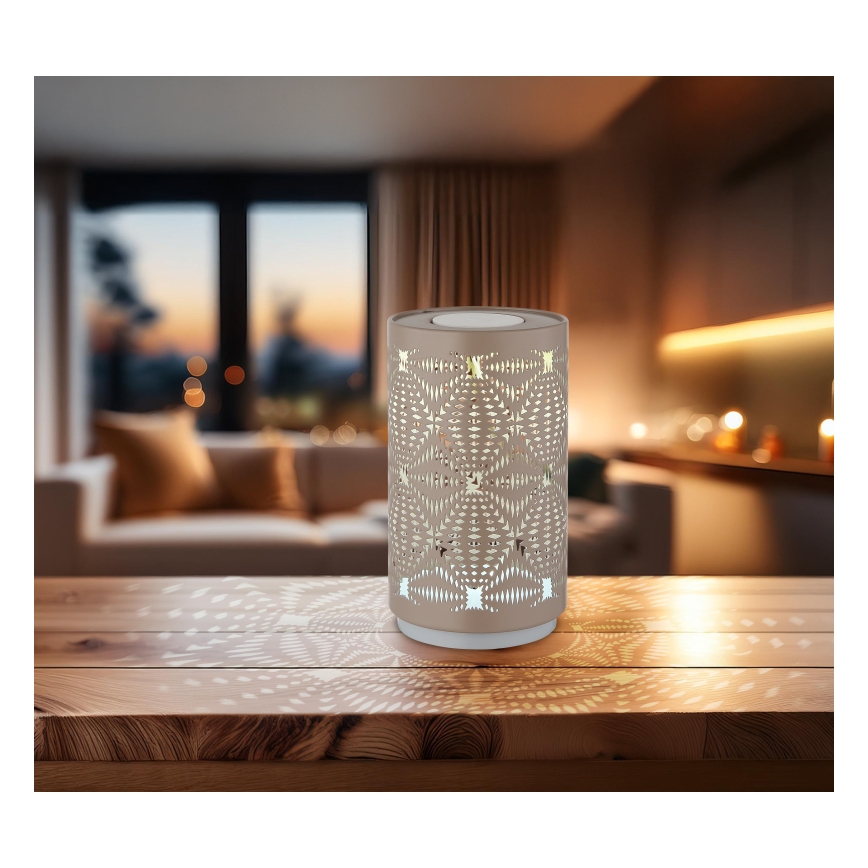 Globo - LED RGB Dotyková nabíjacia stolná lampa LED/1W/5V 500 mAh hnedá
