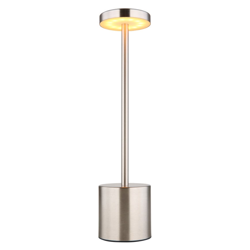 Globo - LED Stmievateľná dotyková stolná lampa LED/1,2W/3,7V 2000K/3500K/7000K 1200 mAh USB matný chróm