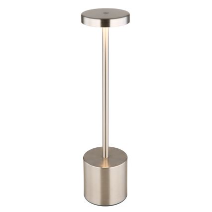 Globo - LED Stmievateľná dotyková stolná lampa LED/1,2W/3,7V 2000K/3500K/7000K 1200 mAh USB matný chróm