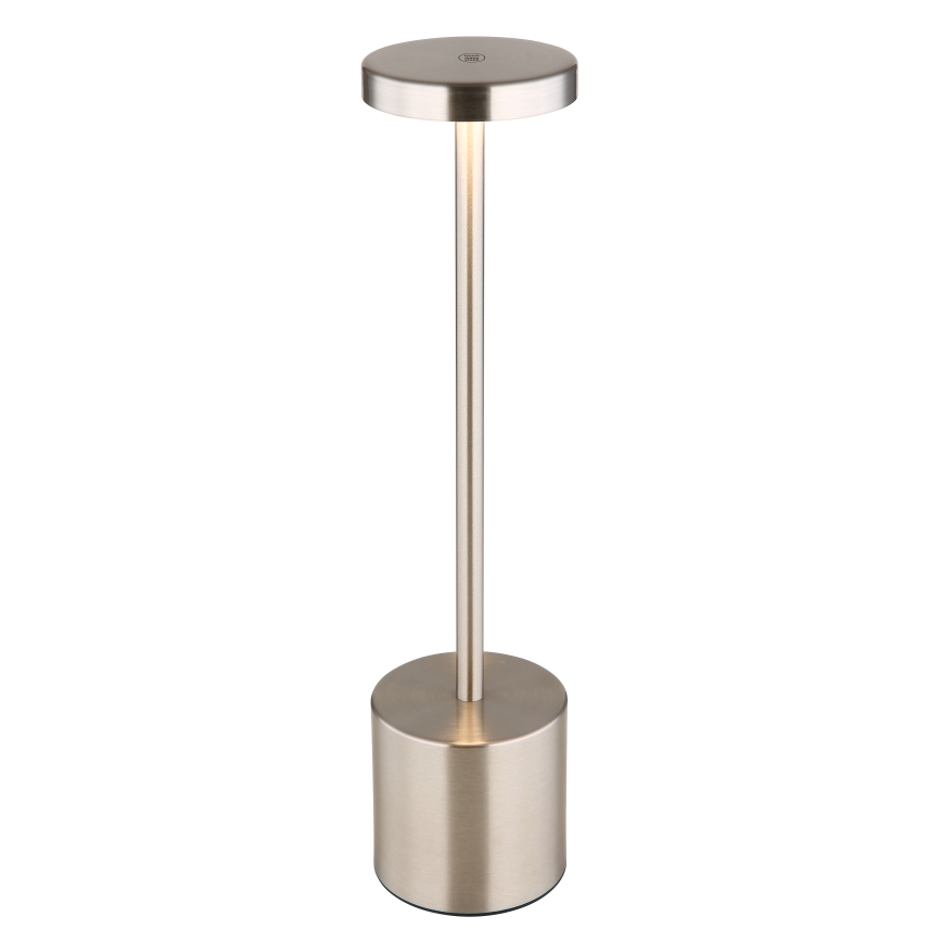 Globo - LED Stmievateľná dotyková stolná lampa LED/1,2W/3,7V 2000K/3500K/7000K 1200 mAh USB matný chróm