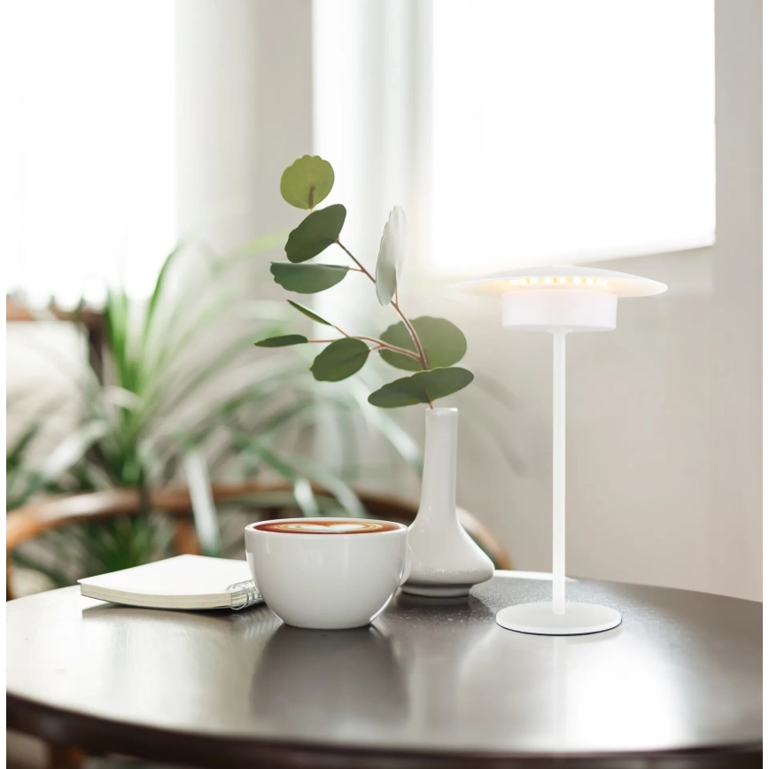 Globo - LED Vonkajšia nabíjacia dotyková stolná lampa LED/3W/3,7V 1800/2700/3000K IP44 1800 mAh biela