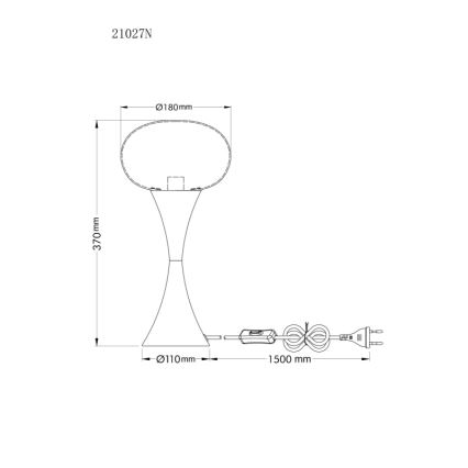 Globo - Stolná lampa 1xE14/25W/230V matný chróm