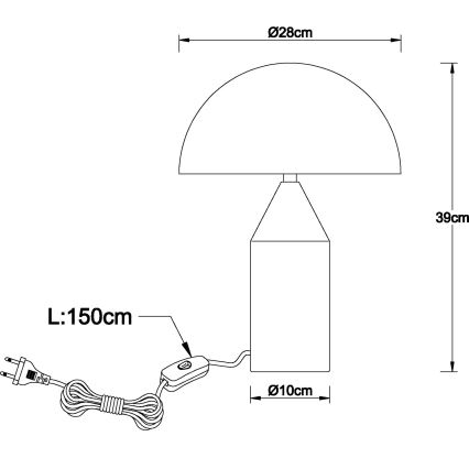 Globo - Stolová lampa 2xE27/40W/230V matný chróm