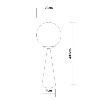 Globo - Stolná lampa 1xE27/40W/230V mosadz