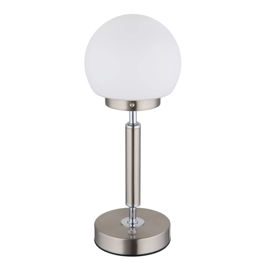Globo - LED Stmievateľná nabíjacia dotyková stolná lampa LED/2,5W/5V 1800mAh 2700/4000/6500K matný chróm