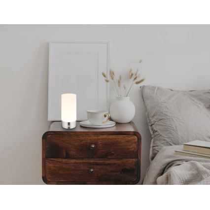 Globo - LED RGBW Stmievateľná dotyková vonkajšia stolná lampa LED/1,8W/5V 1500 mAh IP44 matný chróm