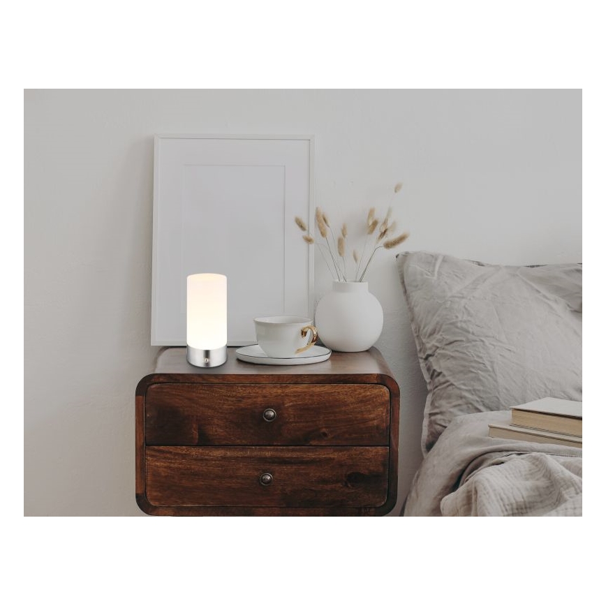Globo - LED RGBW Stmievateľná dotyková vonkajšia stolná lampa LED/1,8W/5V 1500 mAh IP44 matný chróm