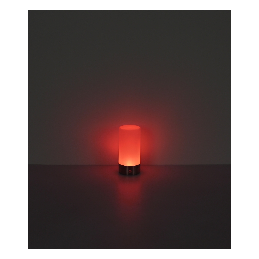 Globo - LED RGBW Stmievateľná dotyková vonkajšia stolná lampa LED/1,8W/5V 1500 mAh IP44 matný chróm
