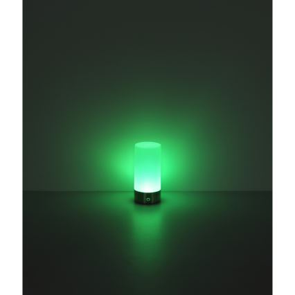 Globo - LED RGBW Stmievateľná dotyková vonkajšia stolná lampa LED/1,8W/5V 1500 mAh IP44 matný chróm