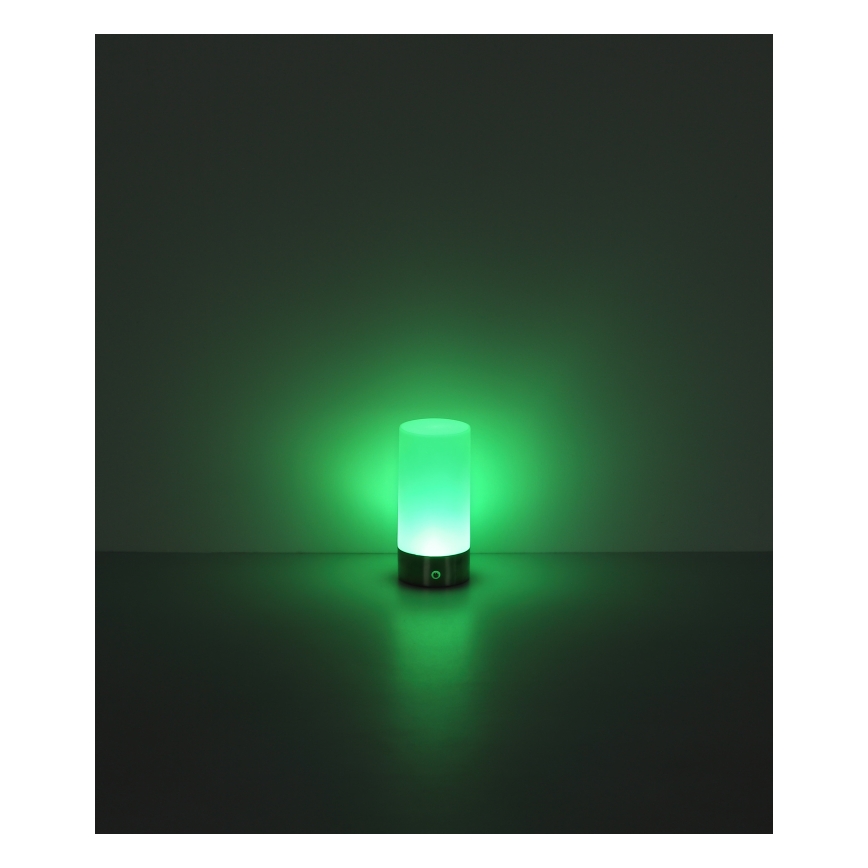 Globo - LED RGBW Stmievateľná dotyková vonkajšia stolná lampa LED/1,8W/5V 1500 mAh IP44 matný chróm