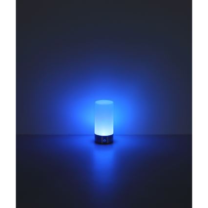 Globo - LED RGBW Stmievateľná dotyková vonkajšia stolná lampa LED/1,8W/5V 1500 mAh IP44 matný chróm