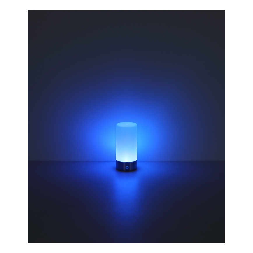 Globo - LED RGBW Stmievateľná dotyková vonkajšia stolná lampa LED/1,8W/5V 1500 mAh IP44 matný chróm
