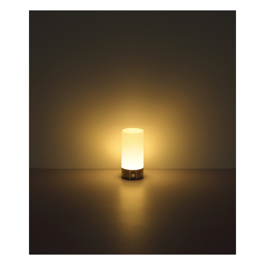 Globo - LED RGBW Stmievateľná dotyková vonkajšia stolná lampa LED/1,8W/5V 1500 mAh IP44 matný chróm