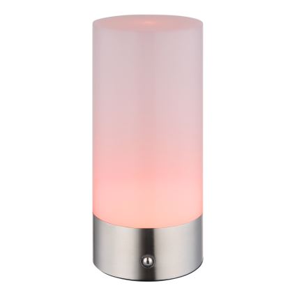 Globo - LED RGBW Stmievateľná dotyková vonkajšia stolná lampa LED/1,8W/5V 1500 mAh IP44 matný chróm