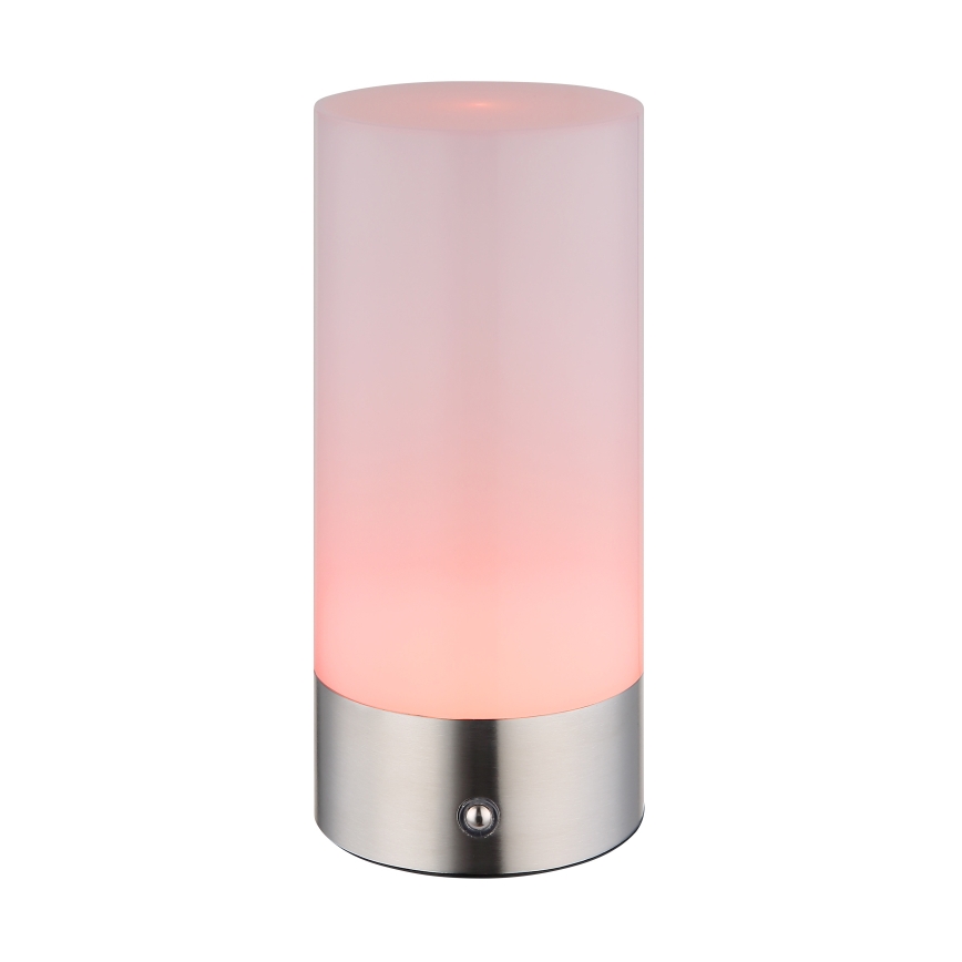 Globo - LED RGBW Stmievateľná dotyková vonkajšia stolná lampa LED/1,8W/5V 1500 mAh IP44 matný chróm