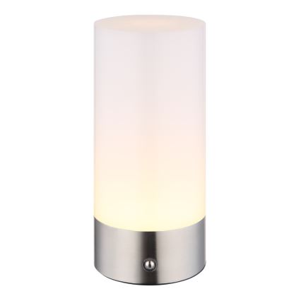 Globo - LED RGBW Stmievateľná dotyková vonkajšia stolná lampa LED/1,8W/5V 1500 mAh IP44 matný chróm