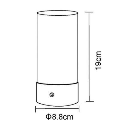 Globo - LED RGBW Stmievateľná dotyková vonkajšia stolná lampa LED/1,8W/5V 1500 mAh IP44 matný chróm
